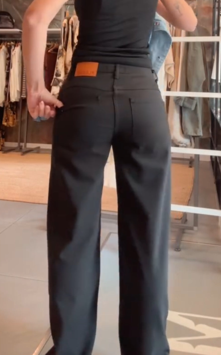 Jeans palazzo nero