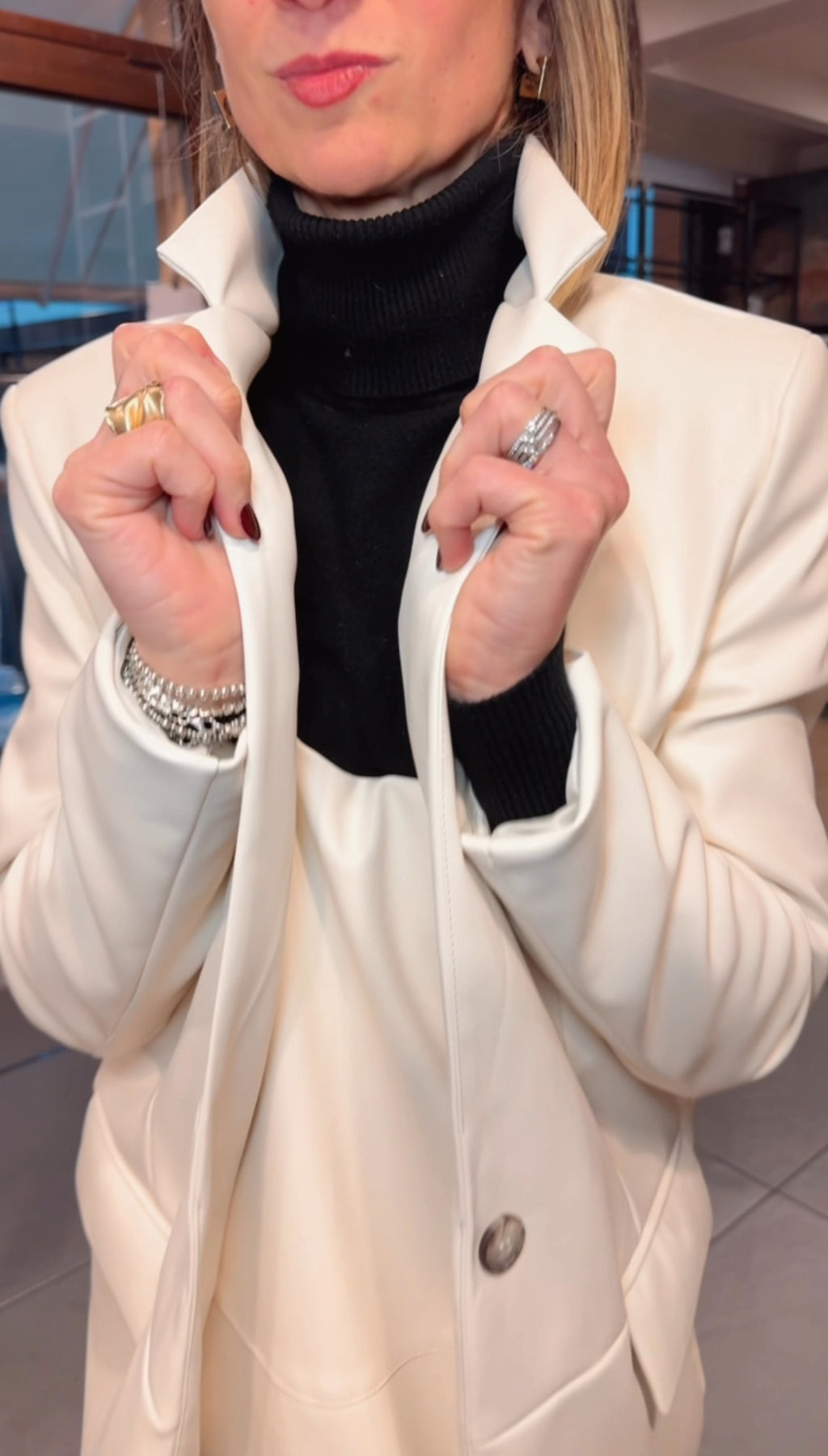 Blazer ecopelle