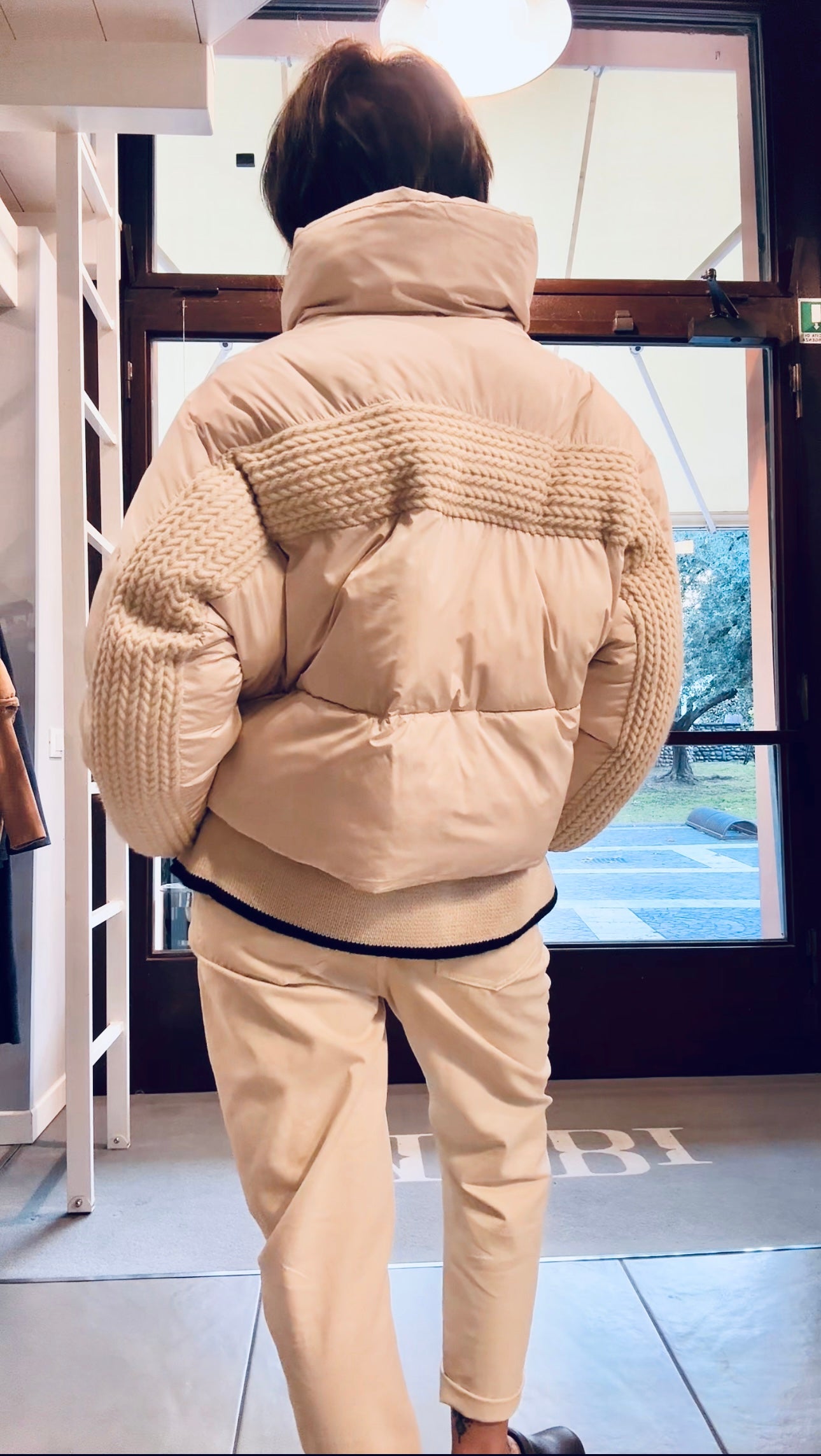 Piumino inserti maglia