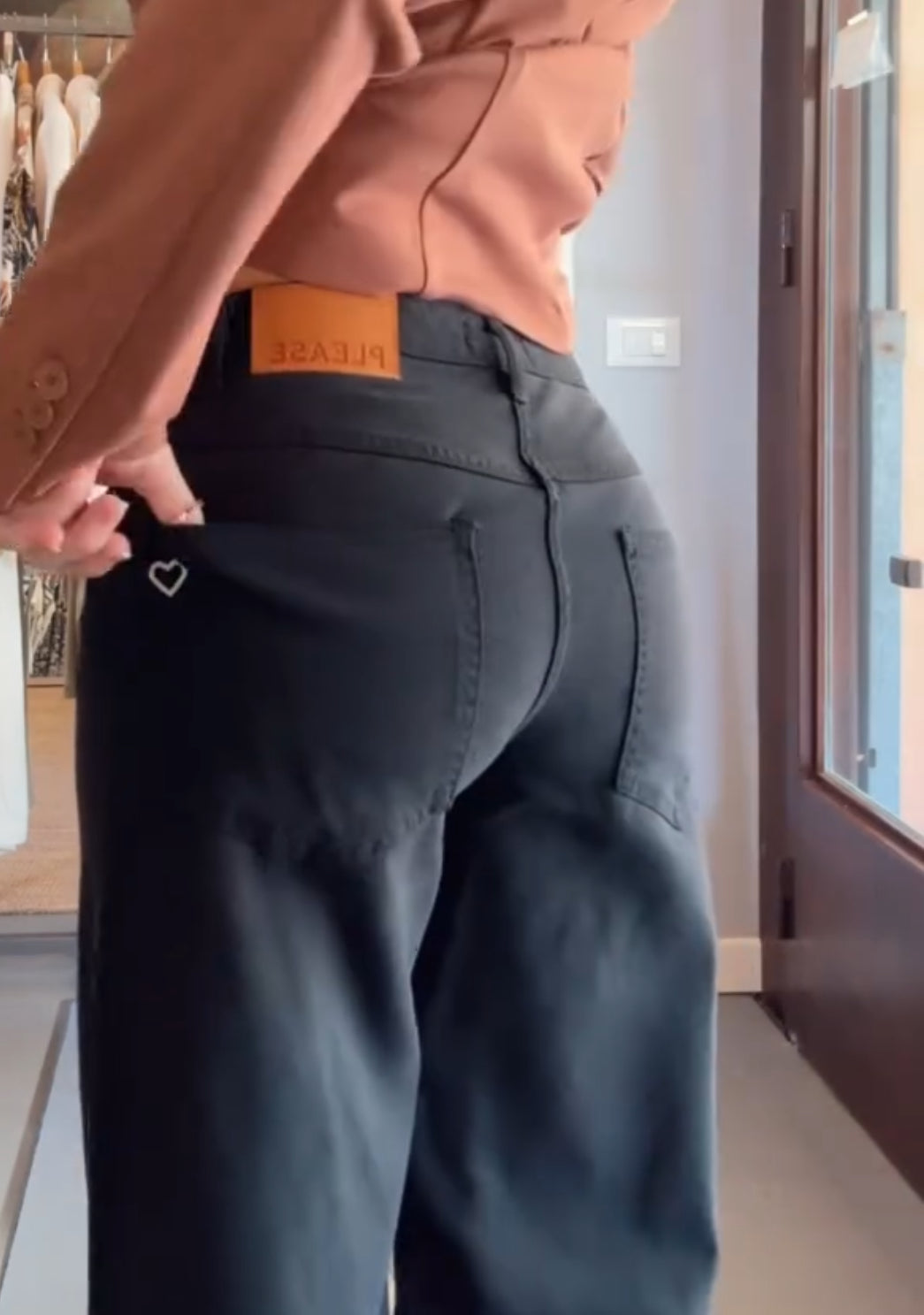 Jeans palazzo nero