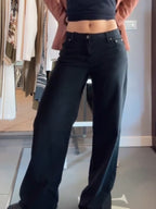 Jeans palazzo nero