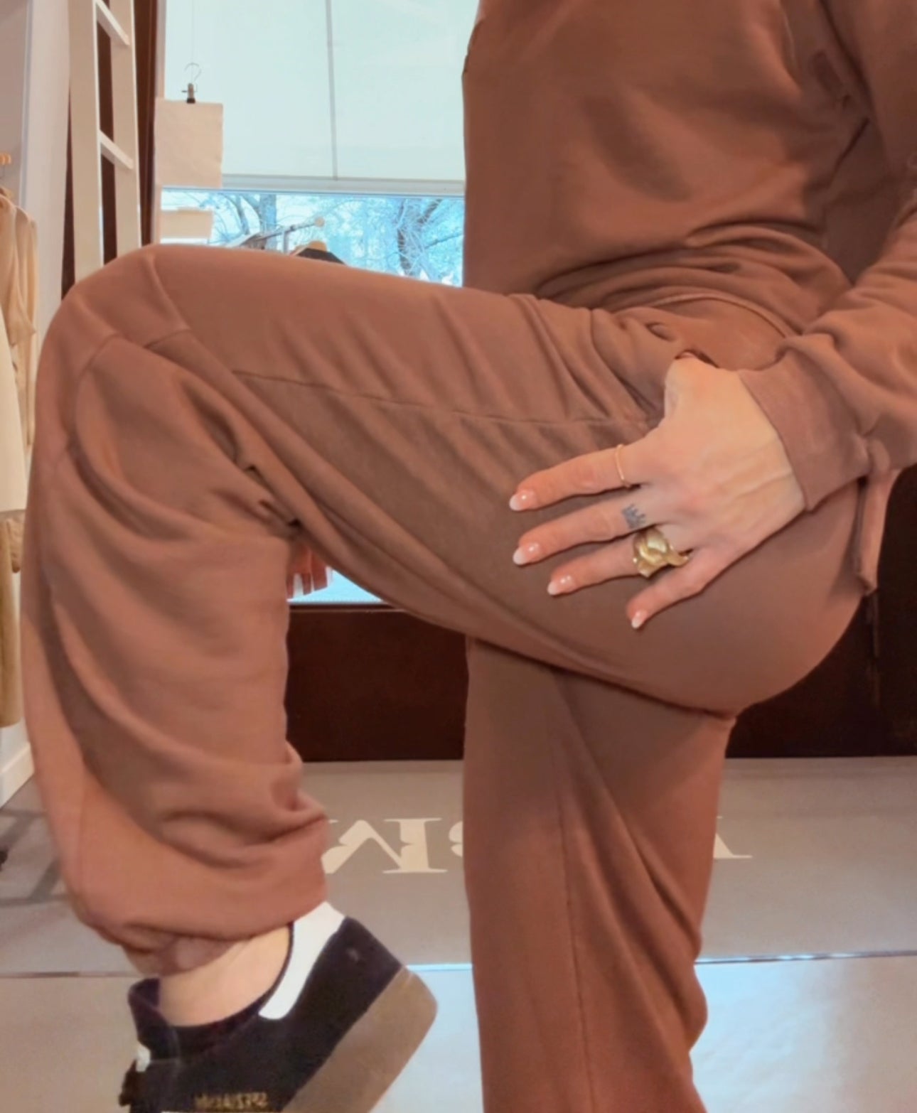 Pantalone tuta garzato