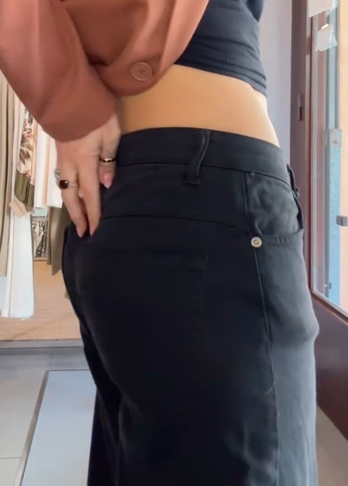 Jeans palazzo nero