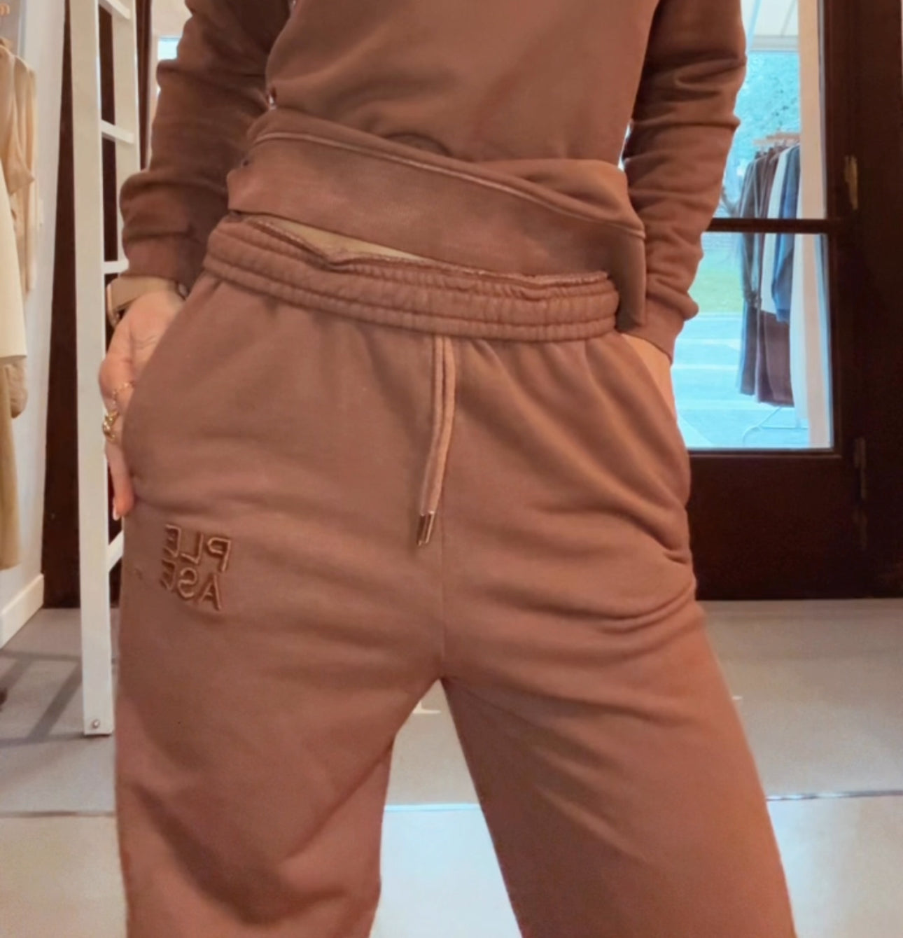 Pantalone tuta garzato