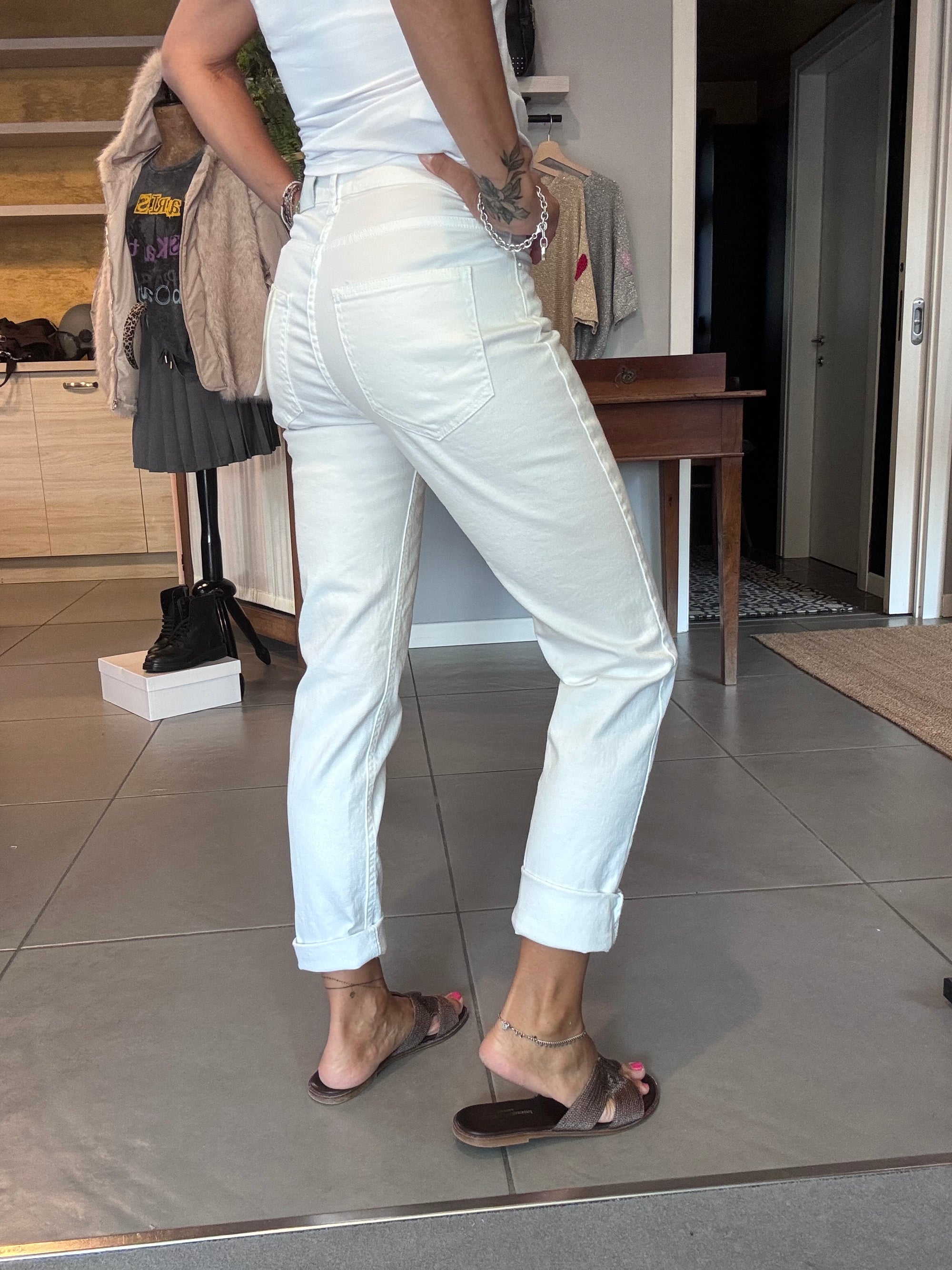 Jeans Daisy Vicolo bianco
