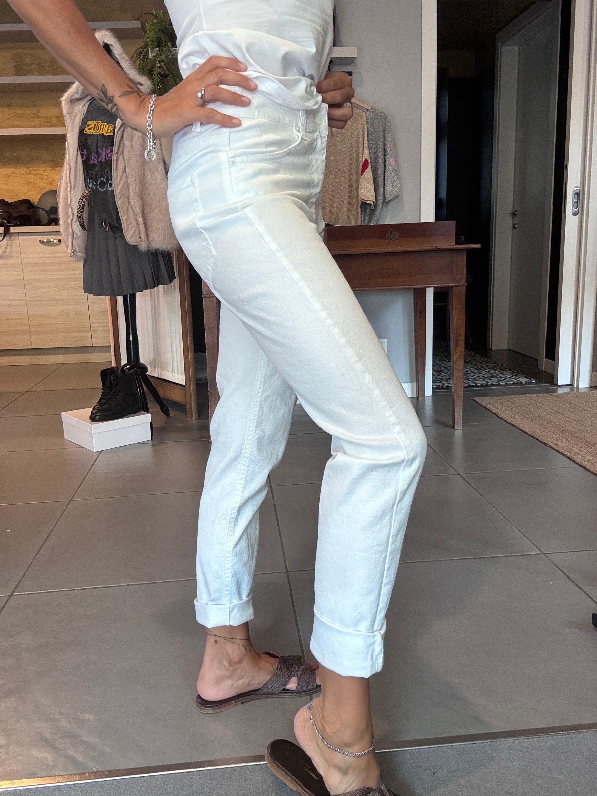 Jeans Daisy Vicolo bianco