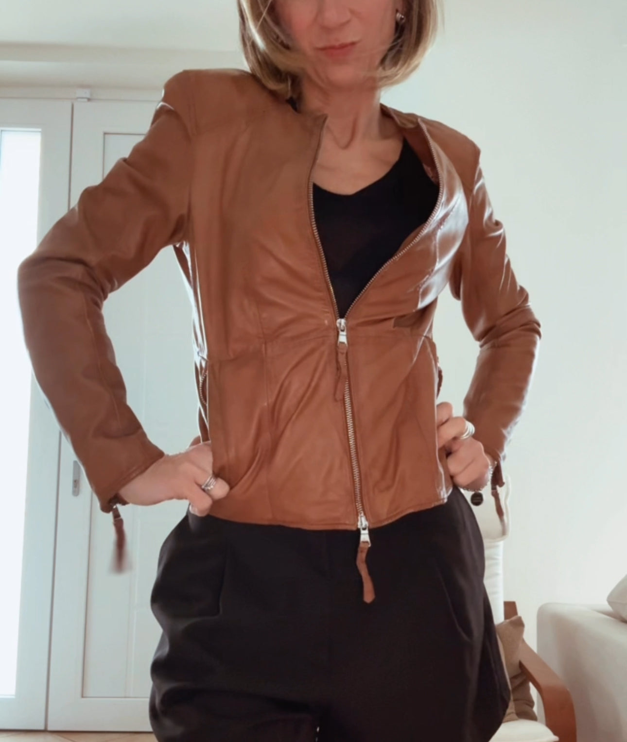 Biker in pelle