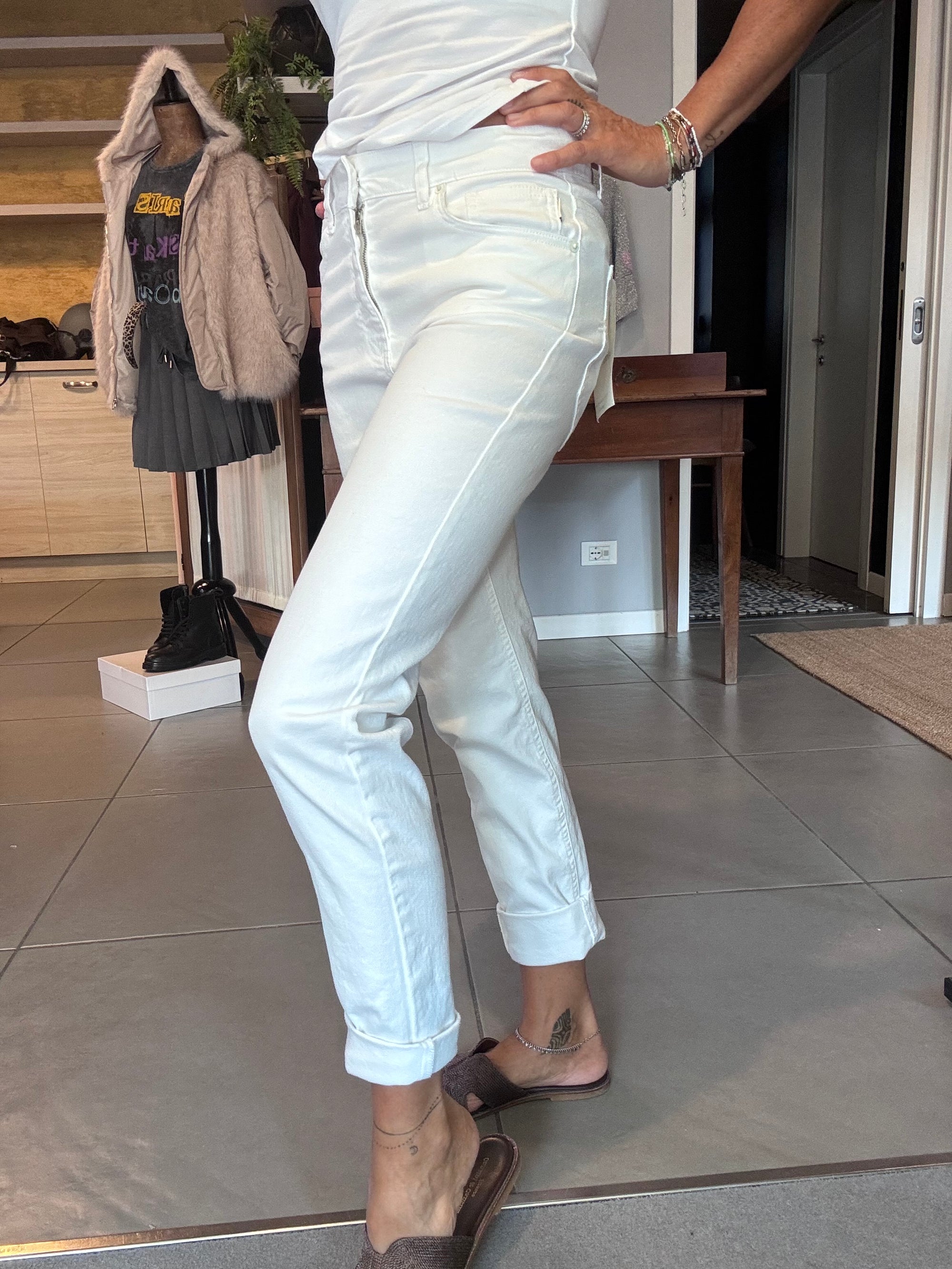 Jeans Daisy Vicolo bianco